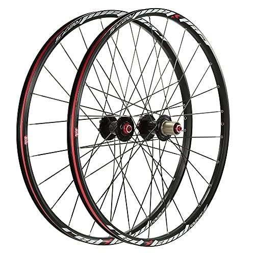 Mountain Bike Wheel : Mibee Ultralight MTB 27.5'' Wheelset 24 Hole Mountain Bike Wheels Set Front 2 Rear 5 Bearings 8-10 Speed Cassette Compatible