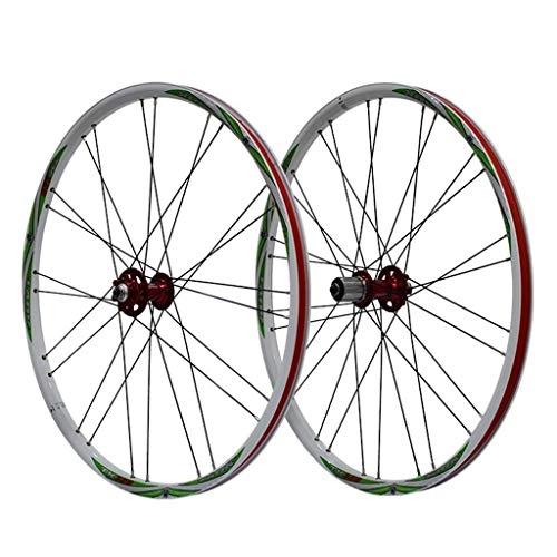 Mountain Bike Wheel : MJCDNB Bike Wheel Set 26" Bicycle Wheel MTB Double Wall Alloy Rim Tires 1.5-2.1" Disc Brake 7-11 Speed Sealed Bearings Hub Quick Release