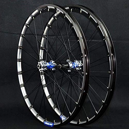 Mountain Bike Wheel : MNBV 26 27.5 Inch Mountain Bike Wheelset Rim Front Rear Wheel Set Quick Release CNC 24 Holes Double Wall Alloy Rim For 7 / 8 / 9 / 10 / 11 / 12 Speed