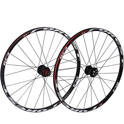 Mountain Bike Wheel : MNBV Outdoor MTB Wheelset 26" for Mountain Bikes Front And Back Side Double-Walled Light Alloy Rims Bicycle Wheels Bearing QR 7-11 Speed ?Cassette Hub Wheel