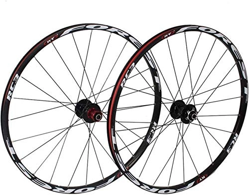 Mountain Bike Wheel : Mnjin Bike Wheel Tyres Spokes Rim bike wheelset, 26 / 27.5in double wall aluminum alloy mountain bike wheels V-brake disc rim brake sealed bearings 8 / 9 / 10 speed cassette, 27.5in