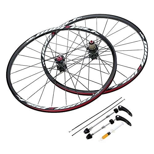 Mountain Bike Wheel : Moniel 26'' 24H Disc Brake Bike Wheel Mountain Bicycle MTB Bike Wheelset Hubs Rim Front Rear