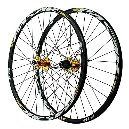 Mountain Bike Wheel : Mountain Bicycle Wheelset 26 27.5 29 Inch, Aluminum Alloy Disc Brake MTB Cycling Wheels 32 Hole for 7 / 8 / 9 / 10 / 11 Speed (Size : 27.5 inch)