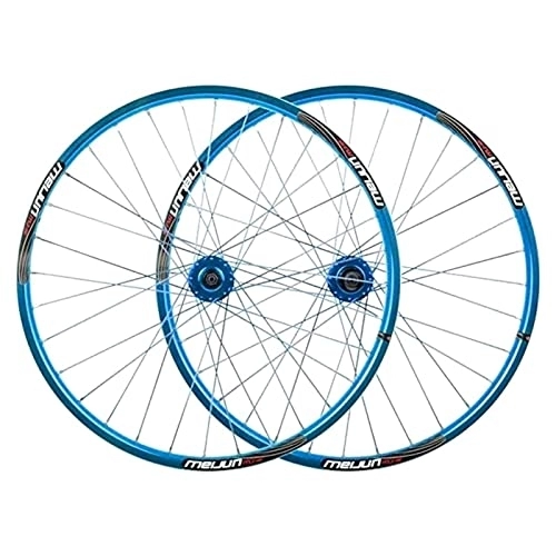 Mountain Bike Wheel : Mountain Bike 26" Wheel, Double Wall Alloy Rim 32H MTB Bicycle WheelSet Disc Brake Compatible 7 8 9 10 Speed Wheel