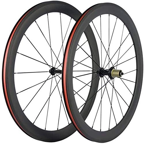 Mountain Bike Wheel : Mountain Bike Bike Wheel Clincher 700C Carbon Wheelset 38 UD Matte 25 Widthwheel Mountain Bike, 8, 9, 10, 11 SPEED TYPE (700C FRONT + REAR) Double Wall V Section Rims