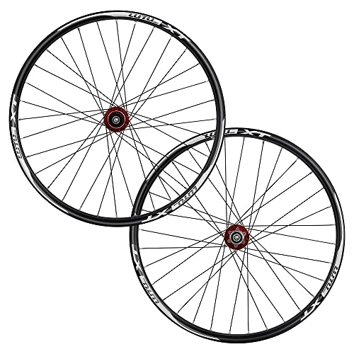 Mountain Bike Wheel : Mountain Bike Disc Brake Wheelset 26 27.5 29 Rim MTB Front Rear Wheel Set QR Sealed Bearing Hub 32H For 8-11 Speed Cassette (Color : Red, Size : 29inch)