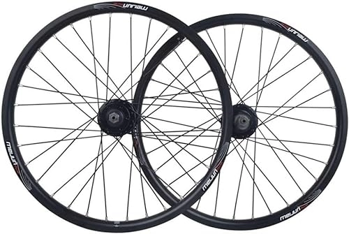 Mountain Bike Wheel : Mountain Bike Disc Brake Wheelset 26 Inch 32 Holes Bicycle Wheel Alloy Disc Brake Wheelset 8 / 9 / 10 Folding Bicycle 32H Wheelsets (Color : Schwarz)