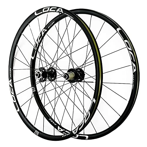 Mountain Bike Wheel : Mountain Bike MTB Wheelset 26 / 27.5 / 29 Inch Alloy Disc Brake Sealed Bearing Bicycle Wheel Quick Release 7-12 Speed Cassette Freewheel 24holes (Color : Silver, Size : 27.5in)