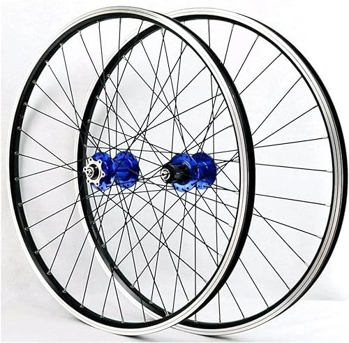 Mountain Bike Wheel : Mountain Bike Wheel Set 26 27.5 29 Inch Bicycle Rim V / disc Brake Wheel Set Quick Release Hub 32 Holes (Color : Multi-colored, Size : 26'')