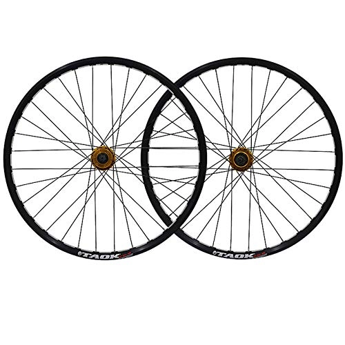 Mountain Bike Wheel : Mountain Bike Wheel Set 26-inch Cycling Wheels 32-hole Disc Brake Hub QR Alloy Double-layer MTB Rim 6-nail 7, 8, 9 Speed Bicycle Wheelset