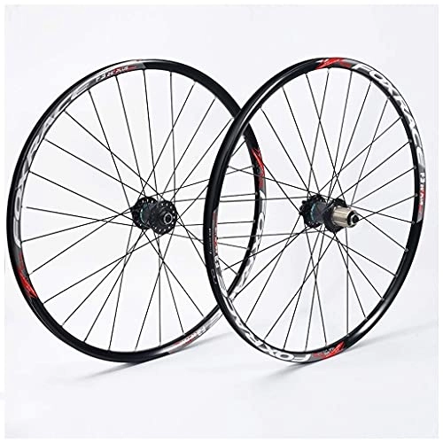 Mountain Bike Wheel : Mountain Bike Wheels 27.5 Inch, Double Wall Aluminum Alloy Quick Release Discbrake MTB Hybrid Wheels 24 Hole 7 / 8 / 9 / 10 Speed