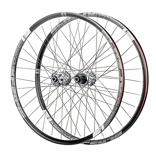 Mountain Bike Wheel : Mountain Bike Wheels Disc Rim Brake Black Wheel Set With Nano Tires and Tubes Fit 7-11 Speed Cassette Bicycle Wheelset, Black_26 Inch