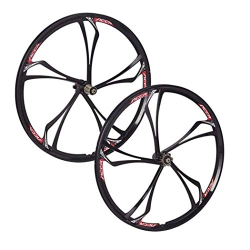 Mountain Bike Wheel : Mountain Bike Wheels Road Bicycle Wheel FRONT AND REAR MTB 26 INCH 2 PCS