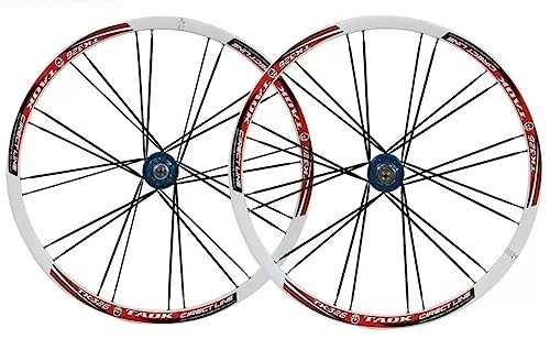 Mountain Bike Wheel : Mountain bike Wheels set 26 inch quick release bicycle wheelsets Aluminum straight pull hubs 6-bolt disc brakes Steel super flat spokes Suitable for 8 9 10 speed (Color : C)