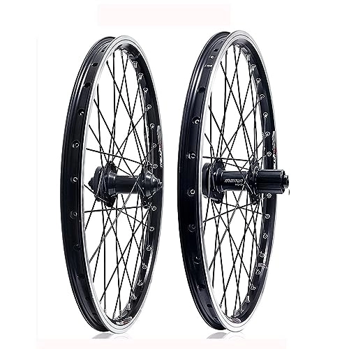 Mountain Bike Wheel : Mountain Bike Wheelset 20 / 26 Inch Disc Brake V-Brake Dual Purpose Wheelset Sealed Bearing Hubs Suitable For 7-10 Speed Cassette QR Front / Rear Wheel 32H (Size : 20inch)