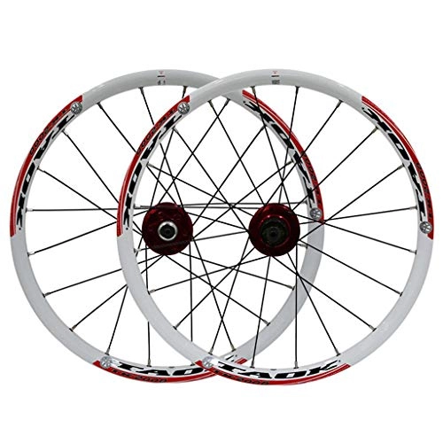 Mountain Bike Wheel : Mountain Bike Wheelset, 20inch foldBicycle Wheel, Aluminum Alloy Disc-Brake Cycling Rim Wheel Fast Release Front Wheel Rear Wheel 7 8 9 Speed 20H, A-Wheel size: 20 inches