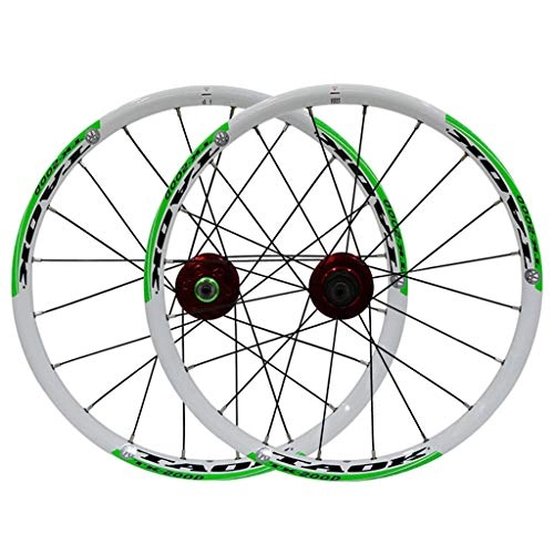 Mountain Bike Wheel : Mountain Bike Wheelset, 20inch foldBicycle Wheel, Aluminum Alloy Disc-Brake Cycling Rim Wheel Fast Release Front Wheel Rear Wheel 7 8 9 Speed 20H, E-Wheel size: 20 inches