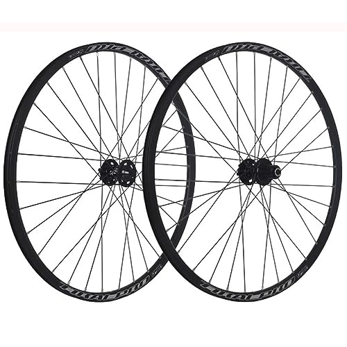 Mountain Bike Wheel : Mountain Bike Wheelset 24 / 26 / 27.5 / 29 Inch Disc Brake Sealed Bearing Support 8-12 Speed Cassette Quick Release Wheel Set Front / Rear Wheels 32H (Color : Black, Size : 29inch)