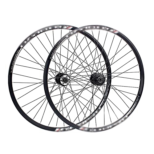 Mountain Bike Wheel : Mountain Bike Wheelset 24 / 26 / 27.5 Inch / 700c, Double Wall Rims MTB Bicycle Rotary Quick Release Disc Brake Fit 6 / 7 / 8 Speed Spinning Flywheel (Size : 24Inch)