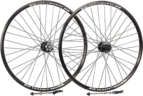 Mountain Bike Wheel : Mountain Bike Wheelset 26'' / 27'' / 29 Inch Mountain Bike Wheel Rims Disc Brakes Quick Release Wheels Box Hubs (Color : Schwarz, Size : 27.5inch)