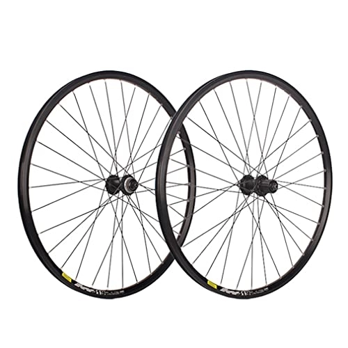 Mountain Bike Wheel : Mountain Bike Wheelset 26" 27.5" 29" Bicycle Rim MTB Centerlock Disc Brake Wheels Quick Release 32 Holes Cassette Hub For 7 / 8 / 9 / 10 Speed 1920g (Color : Black, Size : 27.5'')