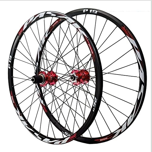 Mountain Bike Wheel : Mountain Bike Wheelset 26 / 27.5 / 29 Inch, Aluminum Alloy Double Wall MTB Rim QR 9x100mm Disc Brake Wheels For 7 / 8 / 9 / 10 / 11 / 12 Speed