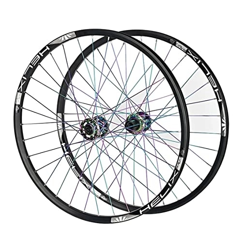 Mountain Bike Wheel : Mountain Bike Wheelset 26 / 27.5 / 29 Inch, Aluminum Alloy Rim Disc Brake MTB Wheelset, Quick Release Front Rear Wheels Bike Wheels, Fit 8-11 Speed Cassette Bicycle Wheelset