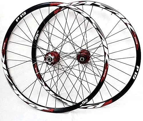 Mountain Bike Wheel : Mountain Bike Wheelset, 26 / 27.5 / 29 Inch Bicycle Wheel Double Walled Aluminum Alloy MTB Rim Fast Release Disc Brake 32H 7-11 Speed, C, 27.5