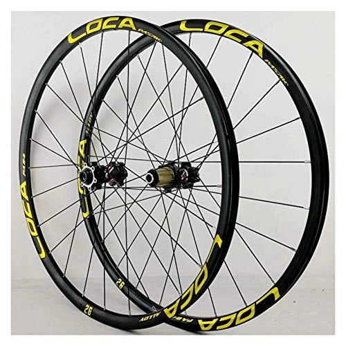 Mountain Bike Wheel : Mountain Bike Wheelset 26 / 27.5 / 29 Inch Disc Brake Bicycle Wheel Alloy Rim MTB 8-12 Speed With Straight Pull Hub 24 Holes (Color : A, Size : 27.5in)