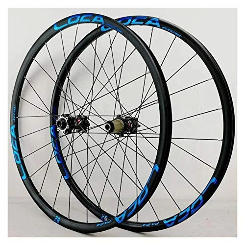 Mountain Bike Wheel : Mountain Bike Wheelset 26 / 27.5 / 29 Inch Disc Brake Bicycle Wheel Alloy Rim MTB 8-12 Speed With Straight Pull Hub 24 Holes (Color : B, Size : 29in)