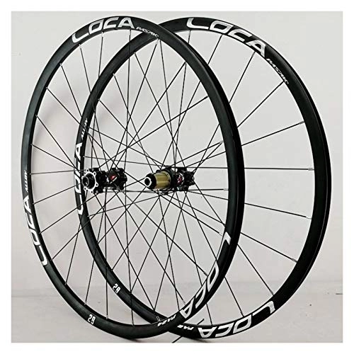 Mountain Bike Wheel : Mountain Bike Wheelset 26 / 27.5 / 29 Inch Disc Brake Bicycle Wheel Alloy Rim MTB 8-12 Speed With Straight Pull Hub 24 Holes (Color : C, Size : 26in)