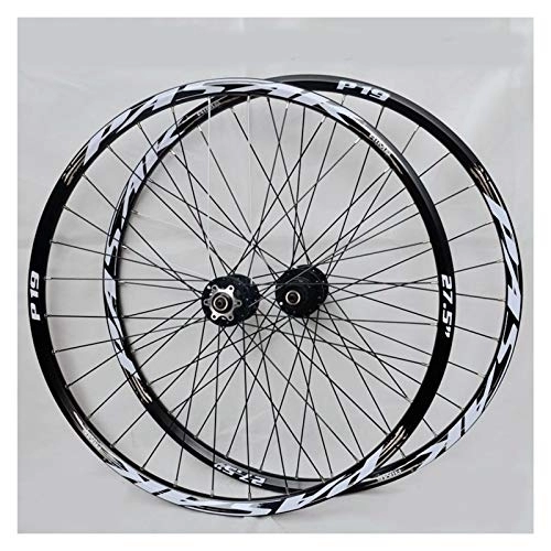 Mountain Bike Wheel : Mountain Bike Wheelset 26 / 27.5 / 29 Inch Double Layer Rim Bicycle Wheel Disc Brake 7-11 Speed Palin Bearing Hub Quick Release 32H (Color : E, Size : 29in)
