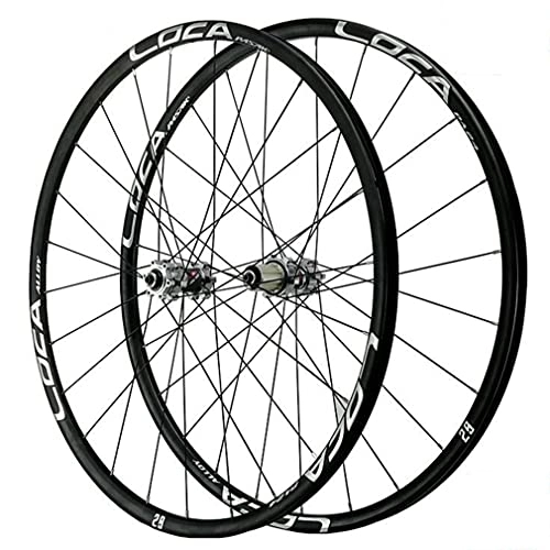 Mountain Bike Wheel : Mountain Bike Wheelset 26 / 27.5 / 29 Inch Lightweight Aluminum Alloy Rim 24H Hub Disc Brake MTB Wheel Set Quick Release Bicycle Wheels Fit 7-12 Speed Cassette 1680g ( Color : Silver , Size : 26 inch )