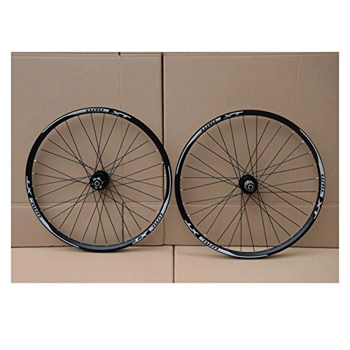 Mountain Bike Wheel : Mountain Bike Wheelset 26 / 27.5 / 29 Inch MTB Bicycle Double Layer Alloy Rim Sealed Bearing 7-11 Speed Cassette Hub Disc Brake 1100g QR (Color : A, Size : 27.5in)