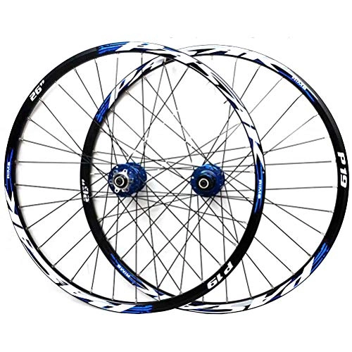 Mountain Bike Wheel : Mountain Bike Wheelset 26 / 27.5 / 29 Inch MTB Double Wall Alloy Rims Disc Brake QR Fiywheel Hubs Sealed Bearing 7-11 Speed 32H (Color : D, Size : 29in)