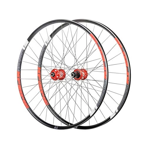 Mountain Bike Wheel : Mountain Bike Wheelset 26 / 27.5 / 29 Inch MTB Double Wall Aluminium Rims Sealed Bearing Disc Brake QR 8 9 10 11 Speed (Color : D, Size : 26in)