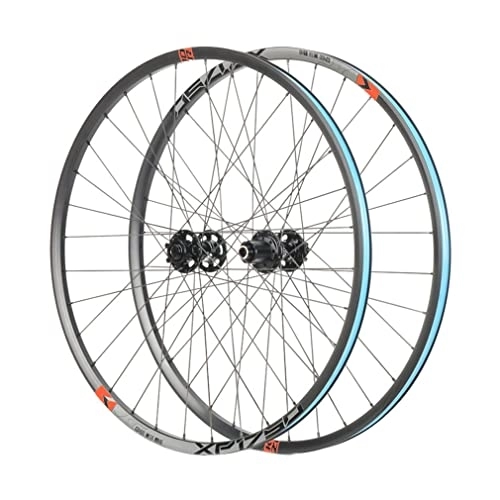 Mountain Bike Wheel : Mountain Bike Wheelset 26 / 27.5 / 29 Inch MTB Thru Axle Disc Brake Wheels Rim 32H Hub For 8 / 9 / 10 / 11 Speed Cassette (Color : Red, Size : 29inch)