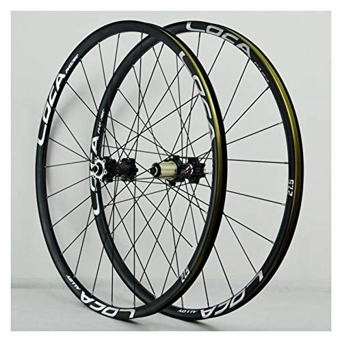 Mountain Bike Wheel : Mountain Bike Wheelset 26 27.5 29 Inch Quick Release Aluminum Alloy Disc Brake Cycling Bicycle Wheels 24 Hole Rim 8-12 Speed Gear (Color : D, Size : 27.5in)