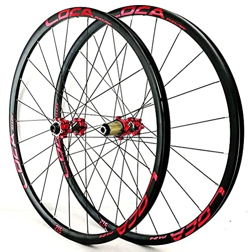 Mountain Bike Wheel : Mountain Bike Wheelset 26 / 27.5 / 29 Inch Thru-axle Disc Brake Aluminum Alloy Bicycle Wheels 24 Holes For 7 / 8 / 9 / 10 / 11 / 12 Speed Cassette 1600g (Color : D, Size : 27.5inch)