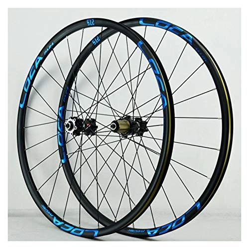 Mountain Bike Wheel : Mountain Bike Wheelset 26 / 27.5 / 29 Inch Ultra-Light Aluminum Alloy Bicycle Bike Wheel Set Disc Brake 6 Pawl QR 24H 8-12 Speed (Color : E, Size : 29in)