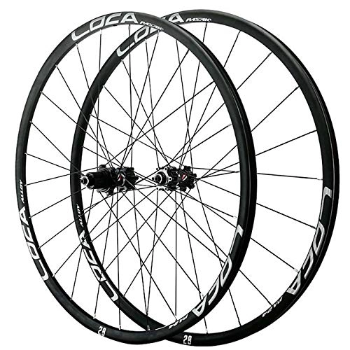 Mountain Bike Wheel : Mountain Bike Wheelset 26 / 27.5 / 29 Inches Disc Brake 5 Pawl MTB Double Wall Rims Hub Disc Brake Quick Release 12 Speed 24H (Color : Black, Size : 29in)