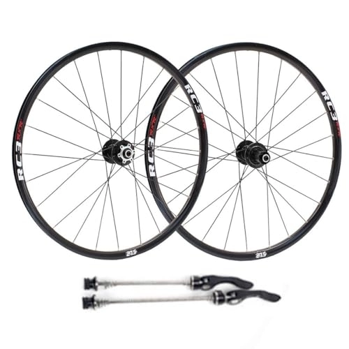 Mountain Bike Wheel : Mountain Bike Wheelset 26 / 27.5 / 29" MTB Disc Brake Bicycle Wheelset Quick Release Wheels Rim 24H Carbon Fiber Hub For 9 / 10 / 11 Speed Cassette (Color : 29in Black)