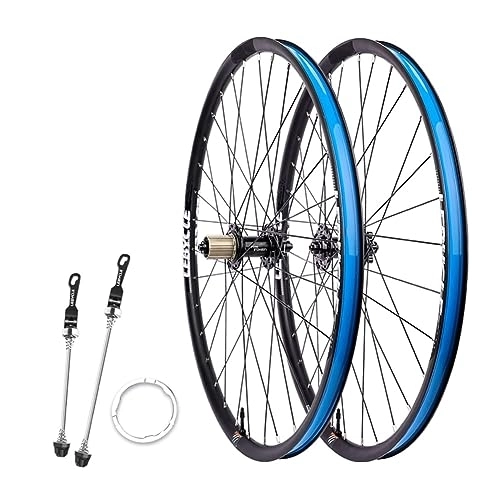 Mountain Bike Wheel : Mountain Bike Wheelset 26" 27.5" 29" Tubeless MTB Wheel Disc Brake Quick Release Aluminum Alloy Double Wall Rim 6 / 7 / 8 / 9 / 10 / 11 Speed Cassette 32 Holes (Color : Svart, Size : 26'')