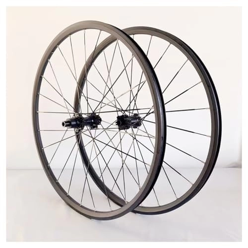 Mountain Bike Wheel : Mountain Bike Wheelset 26 / 27.5 / 29in Aluminum Alloy Disc Brake Rim Thru Axle Front 15x100mm Rear 12x142mm 24H Hubs For XD 12 Speed (Color : Svart, Size : 29'')