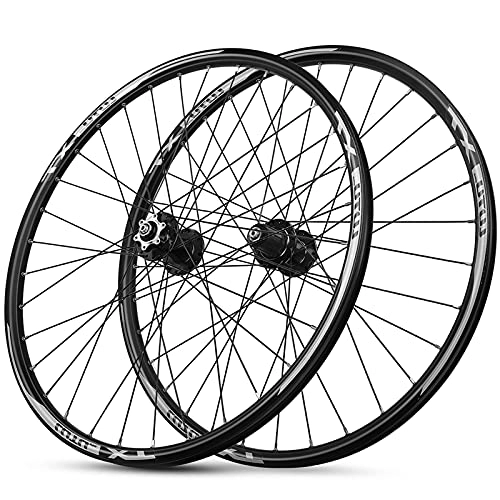 Mountain Bike Wheel : Mountain Bike Wheelset 26 Inch Front 2 Rear 4 Bearing Hubs Disc Brake Wheel Double Wall Alloy Rim Sealed Bearing Hub 32 Spokes