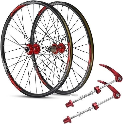 Mountain Bike Wheel : Mountain Bike Wheelset 26 Inch Front 2 Rear 5 Perrin Disc Brake Rims Quick Release Wheels Bicycle 32H Wheels