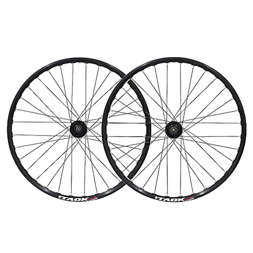 Mountain Bike Wheel : Mountain Bike Wheelset 26" MTB Rim QR Quick Release Disc Brake Bicycle Wheels 32H Hub For 7 / 8 / 9 / 10 Speed Cassette 2156g (Color : Gold, Size : 26 inch) (Black 26 inch)