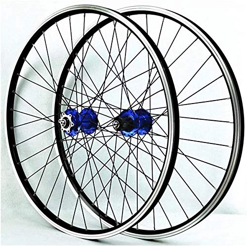Mountain Bike Wheel : Mountain Bike Wheelset 26 Quick Release Front and Rear Bicycle Wheelset Double Wall Aluminum Alloy Disc / V-Brake Cycling 32 Holes 7-11 Speed (Color: D)