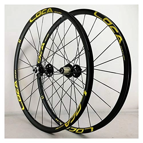 Mountain Bike Wheel : Mountain Bike Wheelset 27.5 Double Wall Aluminum Alloy Disc Brake Cycling Bicycle Wheels 24 Hole Rim QR 8-12 Speed Freewheel Set 6 Pawl (Color : B)