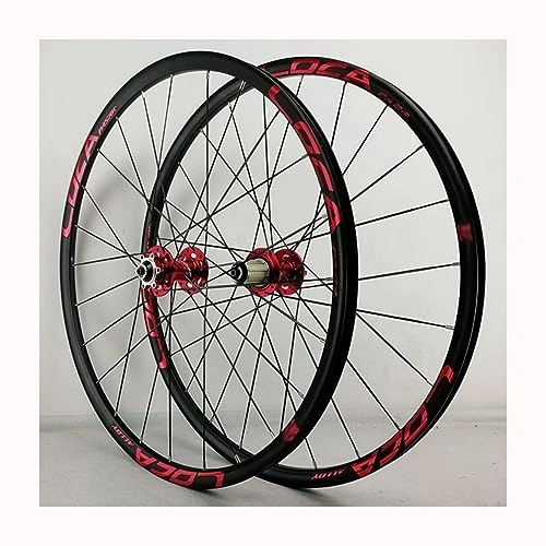 Mountain Bike Wheel : Mountain Bike Wheelset 27.5 Inch Ultra-light Disc Brake Flat Spokes Rims Sealed Bearing Hubs Support 12 Speed Cassette QR Wheel Set (Color : A)